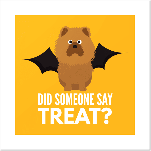 Chow Chow Halloween Trick or Treat Wall Art by DoggyStyles